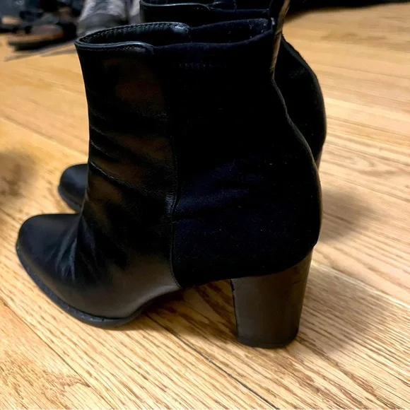 Stuart Weitzman Black Leather Short Boots - Picture 5 of 6